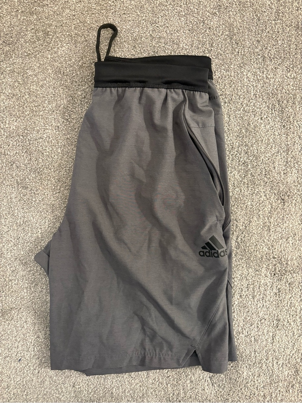 adidas Gray Shorts with Black Waistband
Men’s size SM